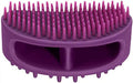 Soft Silicone Dog & Cat Grooming Brush - Pet Bath & Massage for Short or Long Hair - Slicker Shedding Hair Brush Purple