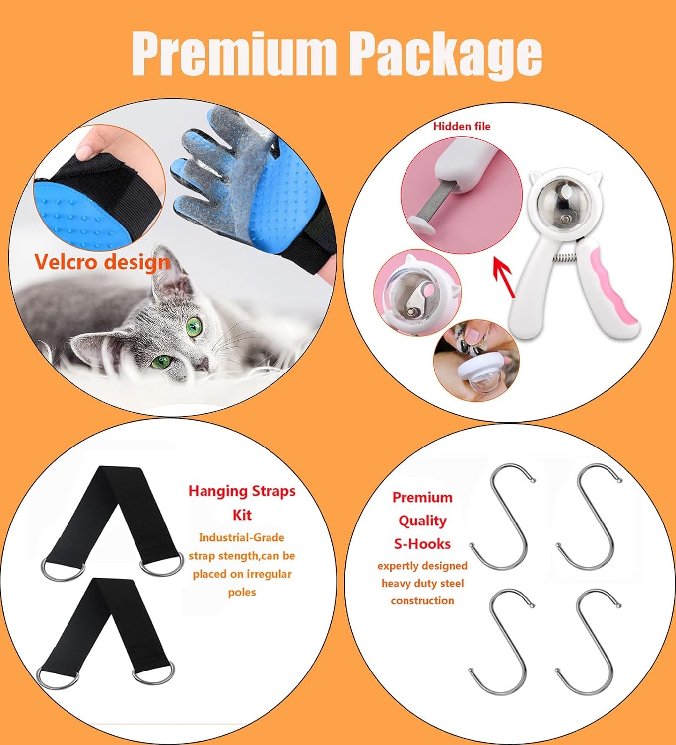 Pet Grooming Hammock with Anti-Splash Nail Clippers, Grooming Gloves,Dog Grooming Sling for Bathing Grooming and Nail Trimming-L (-Cwdc0001)