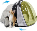 Dual Expandable Polarized Cat Backpack Carrier, Fit up to 20 Lbs, Expandable Front & Back Space Capsule Polarized Bubble Pet Carrier for Large Cat and Small Dog, Pet Carrying Hiking Traveling Backpack